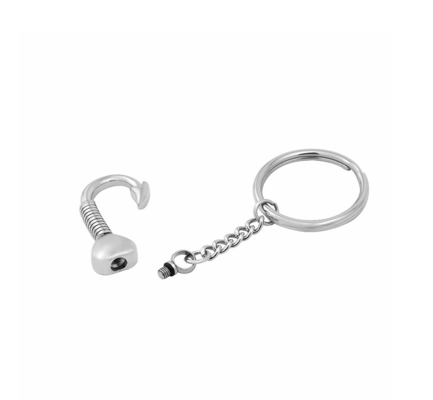 CLASSIC Style Stainless Steel Heart With Hook Keychain For Men Cremation Urn Souvenir