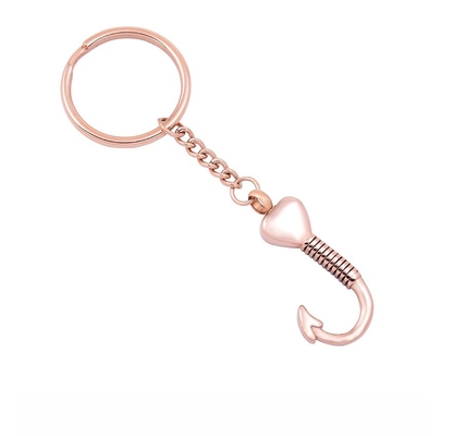 CLASSIC Style Stainless Steel Heart With Hook Keychain For Men Cremation Urn Souvenir