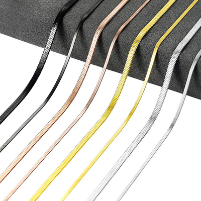 Women's 2mm/2.5mm/3mm/4mm Stainless Steel Herringbone Snake Chain Necklace Jewelry