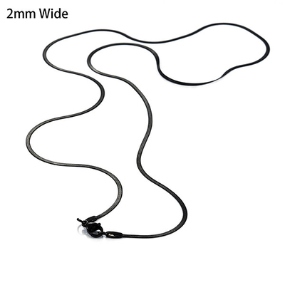 Women's 2mm/2.5mm/3mm/4mm Stainless Steel Herringbone Snake Chain Necklace Jewelry