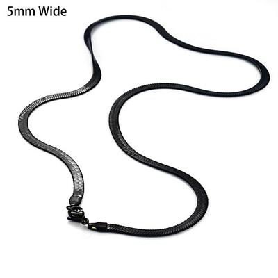 Women's 2mm/2.5mm/3mm/4mm Stainless Steel Herringbone Snake Chain Necklace Jewelry