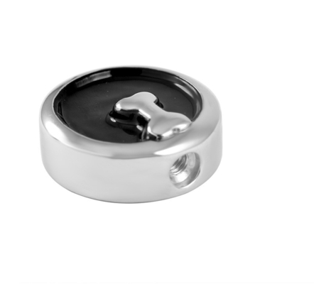 Fashionable Round Cremation Urn Necklace With Dog Bone Engraved Pendant for Pet Ashes