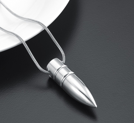 Cylinder Shape Stainless Steel Bullet Cremation Urns for Lover's Funeral Memorial