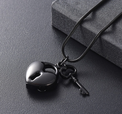 OEM/ODM Key Heart Urn Necklace for Ashes Keepsake Pendant Stainless Steel Ashes Holder