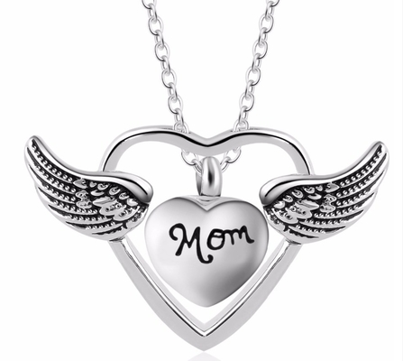 Classic Style A Heart in Heaven Locket Heart Cremation Memorial Ashes Urn Necklace
