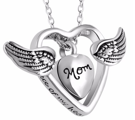 Classic Style A Heart in Heaven Locket Heart Cremation Memorial Ashes Urn Necklace