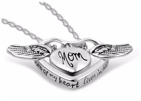 Classic Style A Heart in Heaven Locket Heart Cremation Memorial Ashes Urn Necklace