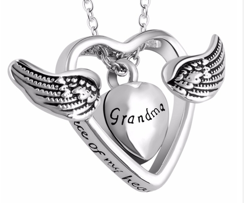 Classic Style A Heart in Heaven Locket Heart Cremation Memorial Ashes Urn Necklace