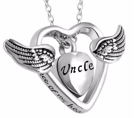Classic Style A Heart in Heaven Locket Heart Cremation Memorial Ashes Urn Necklace