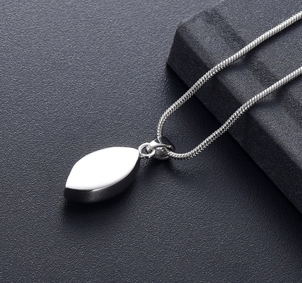 Flower Teardrop Urn Necklace with Stainless Steel Inlay and Fashionable Charm Pendants