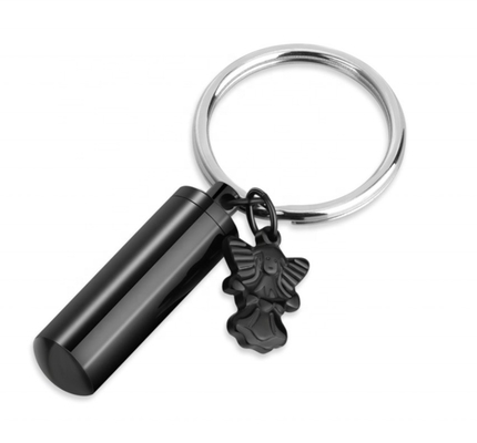Jewelry Type Angel Wing Decorative Virgin Mary/Heart Shape Ornaments Keychain Vial Necklace for Ashes