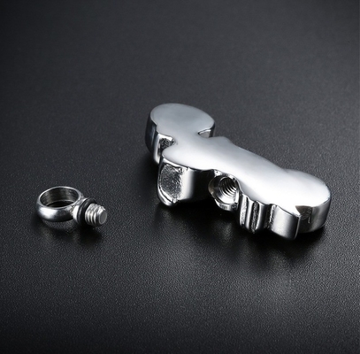Stainless Steel Cremation Urns Necklace Women's Engraved Punk Boys Motorcycle Pendant