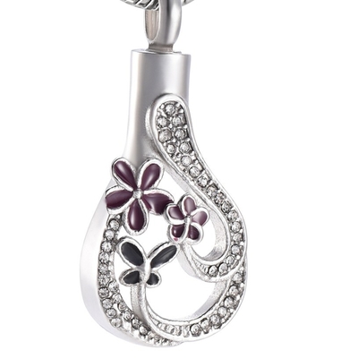 Picture Perfect Flower Vase Pendant Silver Necklace Best Friend Ash Keepsake Jewelry