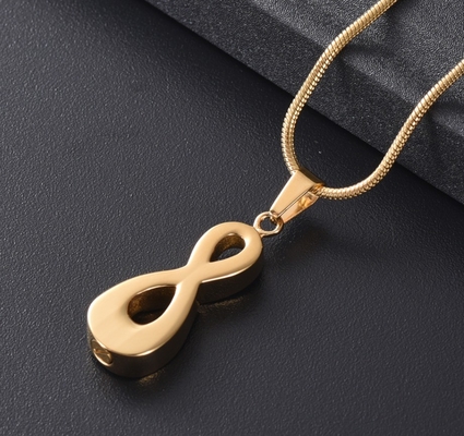 Ashes Pendant With Cubic Zircon Keepsake Urn For Human Pet 18K Gold Plated Decoration