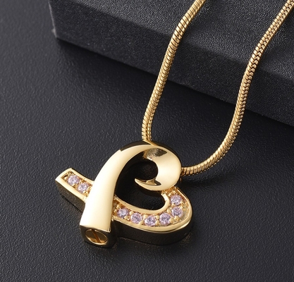 Stainless Steel Love Bow Tie Heart Cremation Jewelry with Crystal Inlay Gift Occasion