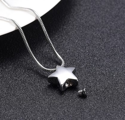 Jewelry Type Pendants or Charms Stainless Steel Mini Star Cremation Pendant for Ashes