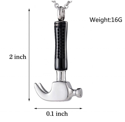 Excellent Hot Warhammer Pendant Stainless Steel Man Hero Necklace Ashes Locket Memorial Punk Accessory