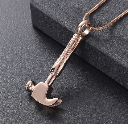 Excellent Hot Warhammer Pendant Stainless Steel Man Hero Necklace Ashes Locket Memorial Punk Accessory