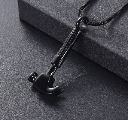 Excellent Hot Warhammer Pendant Stainless Steel Man Hero Necklace Ashes Locket Memorial Punk Accessory