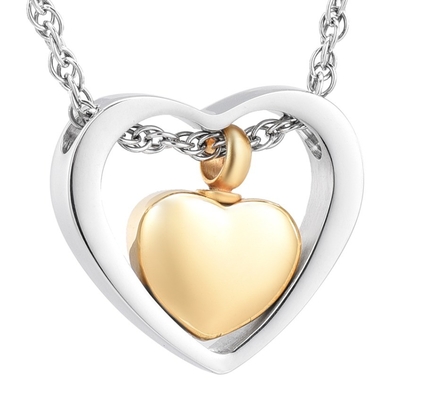Unique Stainless Steel Ashes Burial Necklace Heart Shape Cremation Jewelry for Women