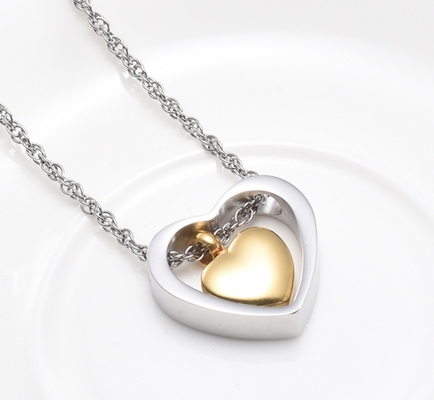 Unique Stainless Steel Ashes Burial Necklace Heart Shape Cremation Jewelry for Women