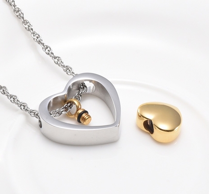 Unique Stainless Steel Ashes Burial Necklace Heart Shape Cremation Jewelry for Women