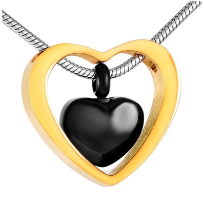 Unique Stainless Steel Ashes Burial Necklace Heart Shape Cremation Jewelry for Women