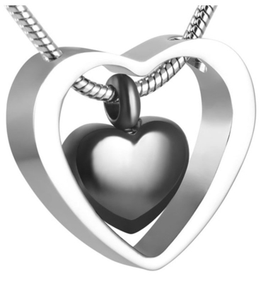 Unique Stainless Steel Ashes Burial Necklace Heart Shape Cremation Jewelry for Women