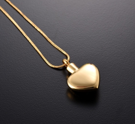 Men's Angel Wing In Heart Urn Necklace for Ashes Cremation Free Engrave CLASSIC Style