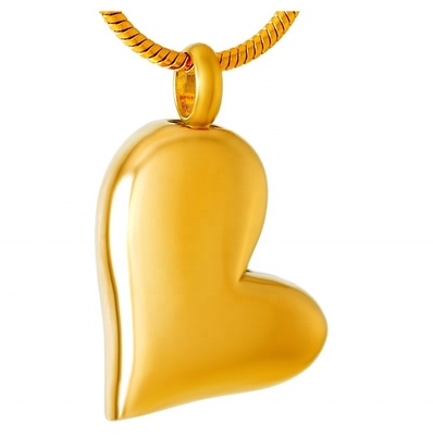 18K Gold Plated Cremation Jewelry For Ashes Pendant Broken Heart Keepsake Urn Necklace