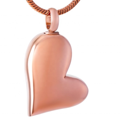18K Gold Plated Cremation Jewelry For Ashes Pendant Broken Heart Keepsake Urn Necklace