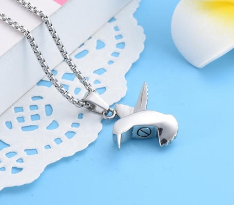 Fashion Little Bird Cremation Necklace For Pet Human Ashes Stainless Steel Memorial Urn Jewelry