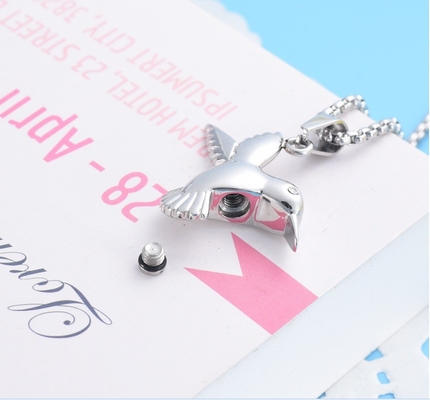 Fashion Little Bird Cremation Necklace For Pet Human Ashes Stainless Steel Memorial Urn Jewelry