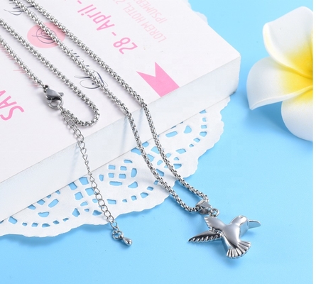 Fashion Little Bird Cremation Necklace For Pet Human Ashes Stainless Steel Memorial Urn Jewelry