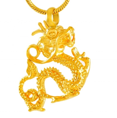 Sample Making Never Fade Dragon Necklace Memorial Pendant Cremation Jewelry Urns For Ashes Keepsake Necklace Men Charms