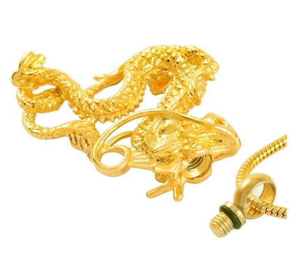 Sample Making Never Fade Dragon Necklace Memorial Pendant Cremation Jewelry Urns For Ashes Keepsake Necklace Men Charms