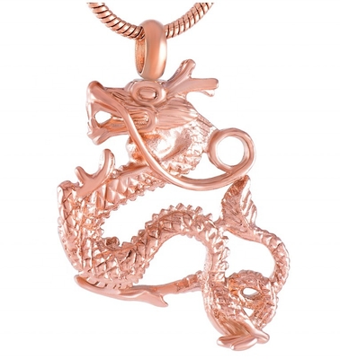 Sample Making Never Fade Dragon Necklace Memorial Pendant Cremation Jewelry Urns For Ashes Keepsake Necklace Men Charms