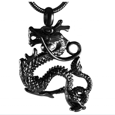 Sample Making Never Fade Dragon Necklace Memorial Pendant Cremation Jewelry Urns For Ashes Keepsake Necklace Men Charms