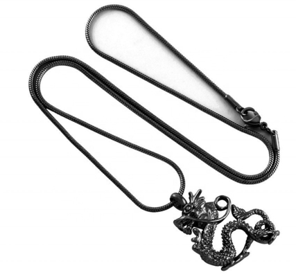 Sample Making Never Fade Dragon Necklace Memorial Pendant Cremation Jewelry Urns For Ashes Keepsake Necklace Men Charms