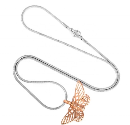 Pet Ashes Pendant Necklace Beautiful Butterfly Cremation Jewelry for Animal Ashes