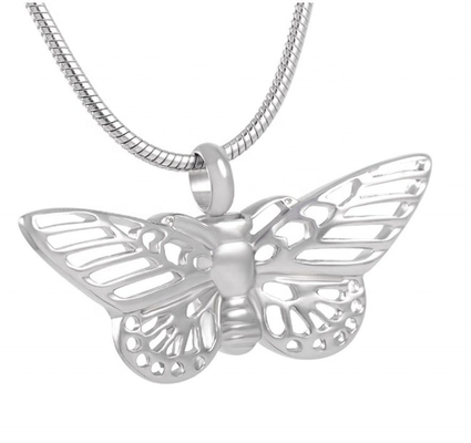 Pet Ashes Pendant Necklace Beautiful Butterfly Cremation Jewelry for Animal Ashes