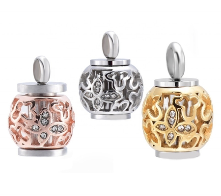 Gold and Rose Gold Charm Pendants Beautiful Butterfly Ashes Keepsake for Gift Occasion