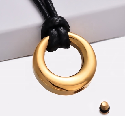 CNC Inlay Technology Stainless Steel Cremation Jewelry Urn Necklace for Ashes No Fade