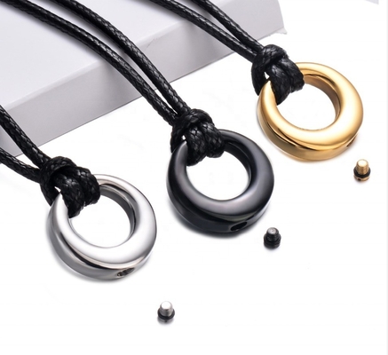 CNC Inlay Technology Stainless Steel Cremation Jewelry Urn Necklace for Ashes No Fade
