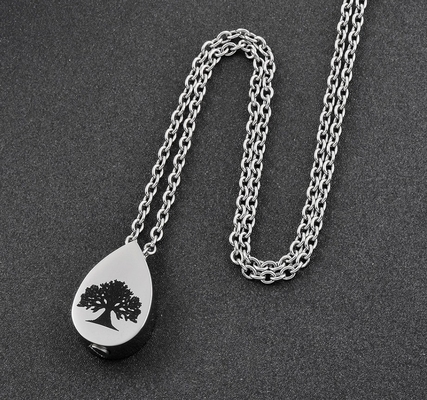 Excellent Teardrop Shape Tree of Life Cremation Urn Necklace for Keepsake Jewelry Sale