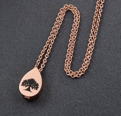 Excellent Teardrop Shape Tree of Life Cremation Urn Necklace for Keepsake Jewelry Sale