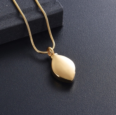 Clear Zircon Inlay Teardrop Keepsake Urn Jewelry for Ashes Secret Pendant in Silver
