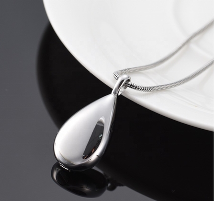 Charm Pendants Type High Polished Rose Gold Color Tear Drop Pendant for Ashes Keepsake