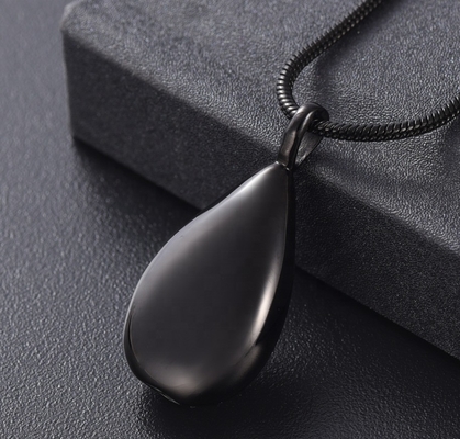 Charm Pendants Type High Polished Rose Gold Color Tear Drop Pendant for Ashes Keepsake