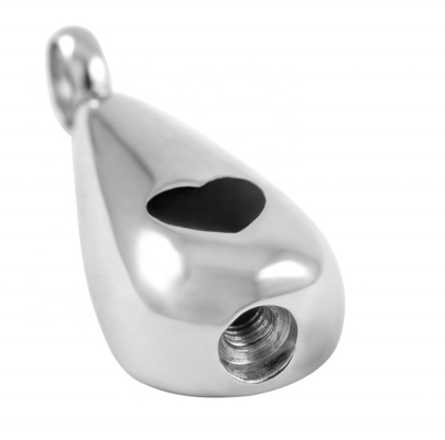 Water Drop Design Decoration Pendant Cremation Urn for Ashes Plating 18K Gold Plated